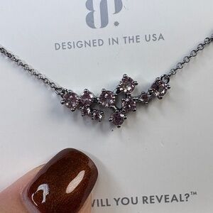 Elegant Hematite and Morganite Necklace